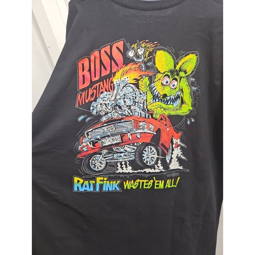 ED ROTH RAT FINK ORIGINAL BOSS MUSTANG 100% COTTON T SHIRT STYLE 3XL